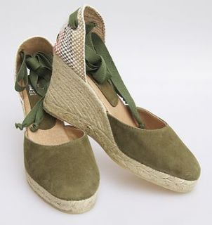 classic ankle tie wedge espadrilles by espadrille