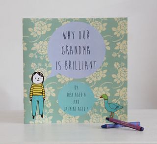 personalised 'why grandma is brilliant' book by lou brown designs