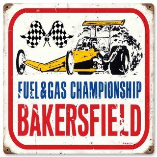 Bakersfield Automotive Vintage Metal Sign   Victory Vintage Signs   Decorative Plaques