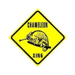 CHAMELEON CROSSING lizard reptile pet sign   Yard Signs