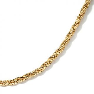 Technibond® Diamond Cut Twisted Double Box Chain 22" Necklace