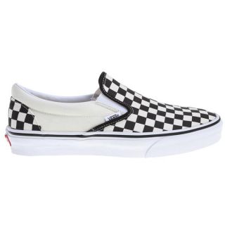 Vans Classic Slip On Shoes Black And White Checker/White