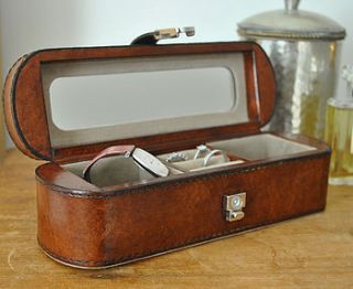 small leather jewellery box by life of riley