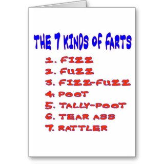 7 KINDS OF FARTS CARD