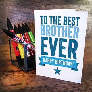 best brother birthday card by a is for alphabet