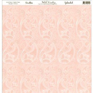 Bella Smitten Double Sided Cardstock 12"X12" Pink & White Splendid   Cardstock Papers