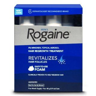 Rogaine Hair Regrowth For Men 5% Foam 4pk  Hair Regrowth Treatments  Beauty