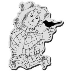 Stampendous Halloween Cling Rubber Stamp   Friendly Scarecrow Clear & Cling Stamps