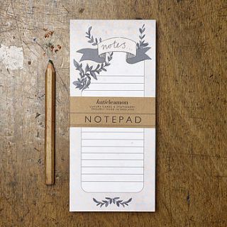 floral desk notepad by katie leamon