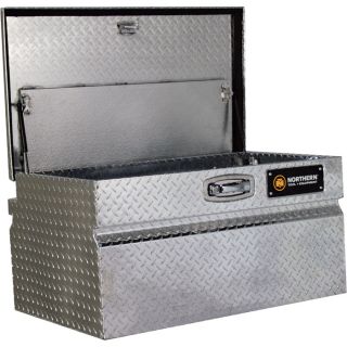 Locking Aluminum Chest Truck Box — Wide Style, 36in. x 24in. x 24in. x 18in., Model# 36012747  Truck Chests