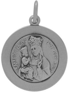 Sterling Silver St. Anne De Beaupre Religious Medal Medallion Elite Jewels Jewelry