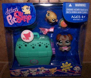 Littlest Pet Shop Hamster (#1198) & Boxer Puppy (#1197) Happiest Portable Set Toys & Games