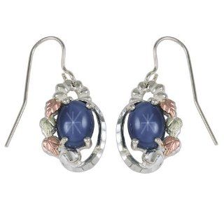 Synthetic Star Sapphire Black Hills Silver Earrings from Black Hills Gold by Coleman Coleman's Black Hills Gold Jewelry