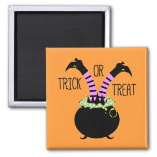 Witch Legs in Black Pot I Trick or Treat Magnet