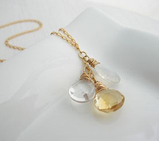 citrine and moonstone necklace by sarah hickey