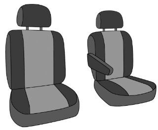 CalTrend Rear Row 40/60 Split Bench Custom Fit Seat Cover for Select Volkswagen Jetta Models   DuraPlus (Light Grey Insert and Black Trim) Automotive