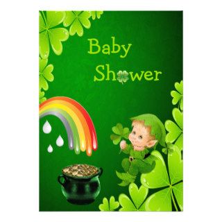 Cute St. Patrick's Day Baby Shower Invites