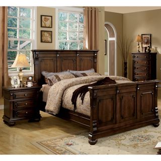Furniture of America Wyatt 3 piece Queen size Bed with Nightstand and Chest Set Furniture of America Bedroom Sets