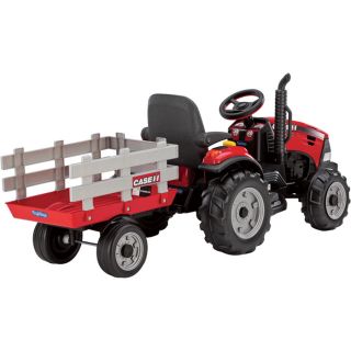 Case I-H Magnum Battery-Operated Ground Force 12 Volt Tractor with Trailer — Model# IGOR0055  Diggers   Ride Ons