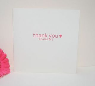 heart wedding thank you card by salts cards