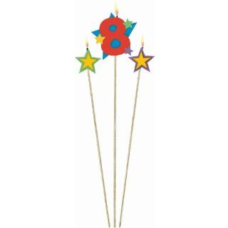 Number 8 Candle and Stars on a Stick Toys & Games