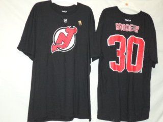 New Jersey Devils #30 Martin Brodeur Black Name and Number T shirt Size 2XL  Sports Fan T Shirts  Sports & Outdoors