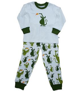 boys pyjamas dragons by green child