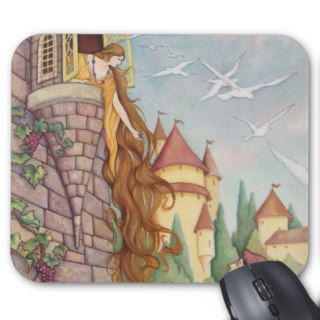 "Rapunzel Fairy Tale Poster Print" Mousepad