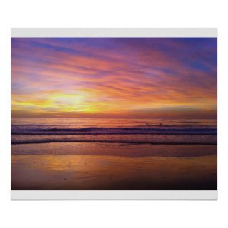 Strands Beach at Sunset Poster