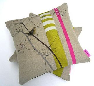 jenny wren cushion by mogwaii design