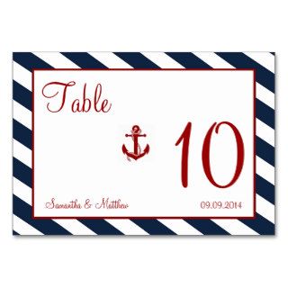 NAUTICAL ANCHOR  WEDDING TABLE NUMBERS TABLE CARDS