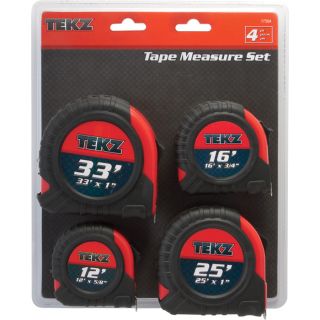 Titan Tape Measure Set — 4-Pc., Quick Read, Cushion Grip, Model# 17504  Measuring Tapes