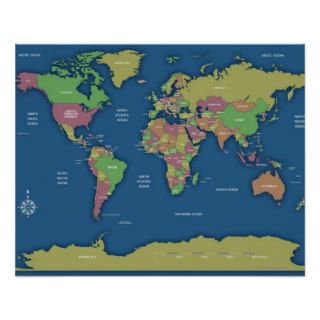 World Map 2 Poster