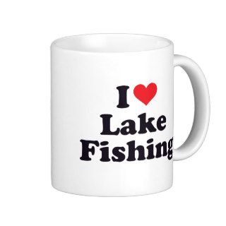 I Heart Lake Fishing Mugs