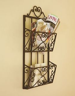 heart hanging iron magazine rack by dibor