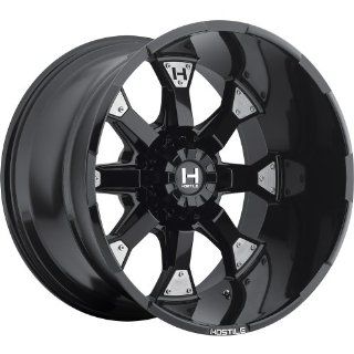 Hostile Knuckles 20 Black Wheel / Rim 8x180 with a  19mm Offset and a 125.2 Hub Bore. Partnumber H101 2010818047BB Automotive