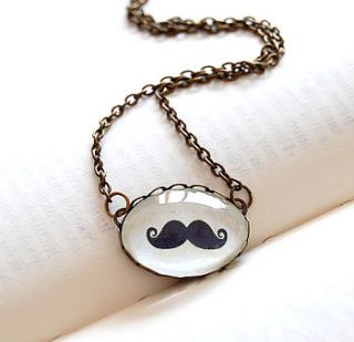 moustache necklace by juju treasures
