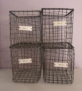 set four wire storage baskets by violette