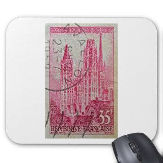 1957 Cathedrale De Rouen French Stamp Avalon Post Mousepads