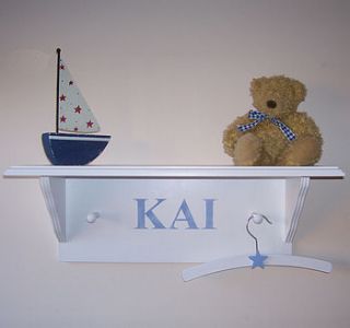 personalised child's shelf by the painted broom company