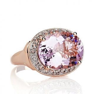 8.2ct Pink Amethyst and White Topaz Ring