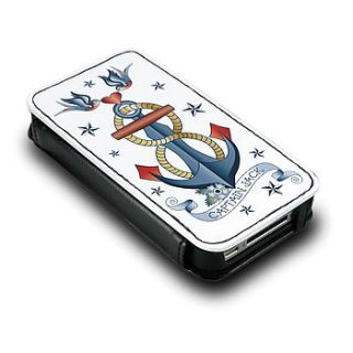 personalised anchor tattoo flip phone case by watermark