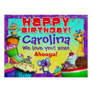 24x18" GiggleBellies Cupcake Birthday Poster