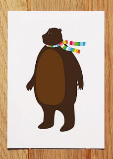 mr bear postcard by showler and showler