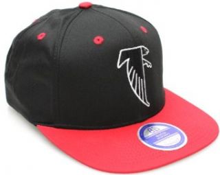 Atlanta Falcons Flat Bill Logo Style Snapback Hat Cap Black Red [Apparel] Clothing