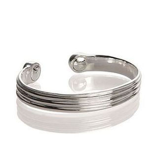 ladies classic silver magnetic wristband by amara amara