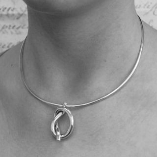 nautical knot solid silver choker by otis jaxon silver and gold jewellery