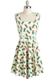 Afternoon at the Oasis Dress in Pineapples  Mod Retro Vintage Dresses