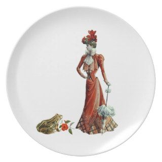 The Lady And The Frog Dinner Plate