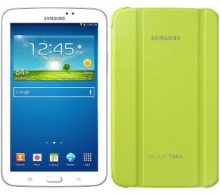 Samsung 7 Android 8GB Galaxy Tab 3 w/Samsung Green Flip Cove —